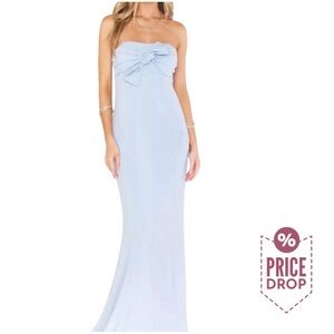 Show Me Your MuMu Dusty Blue Bow Harper Gown XL